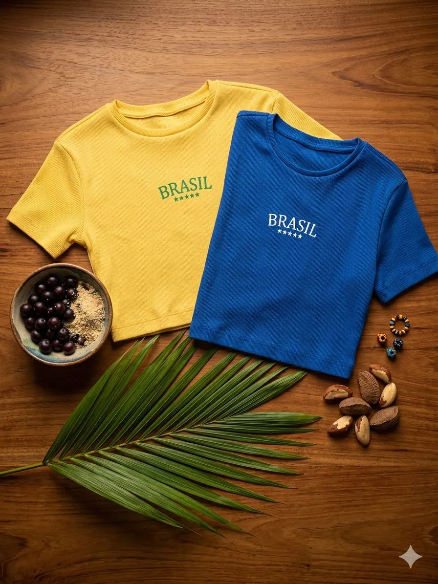 CAMISA CROPPED BRASIL